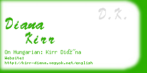 diana kirr business card